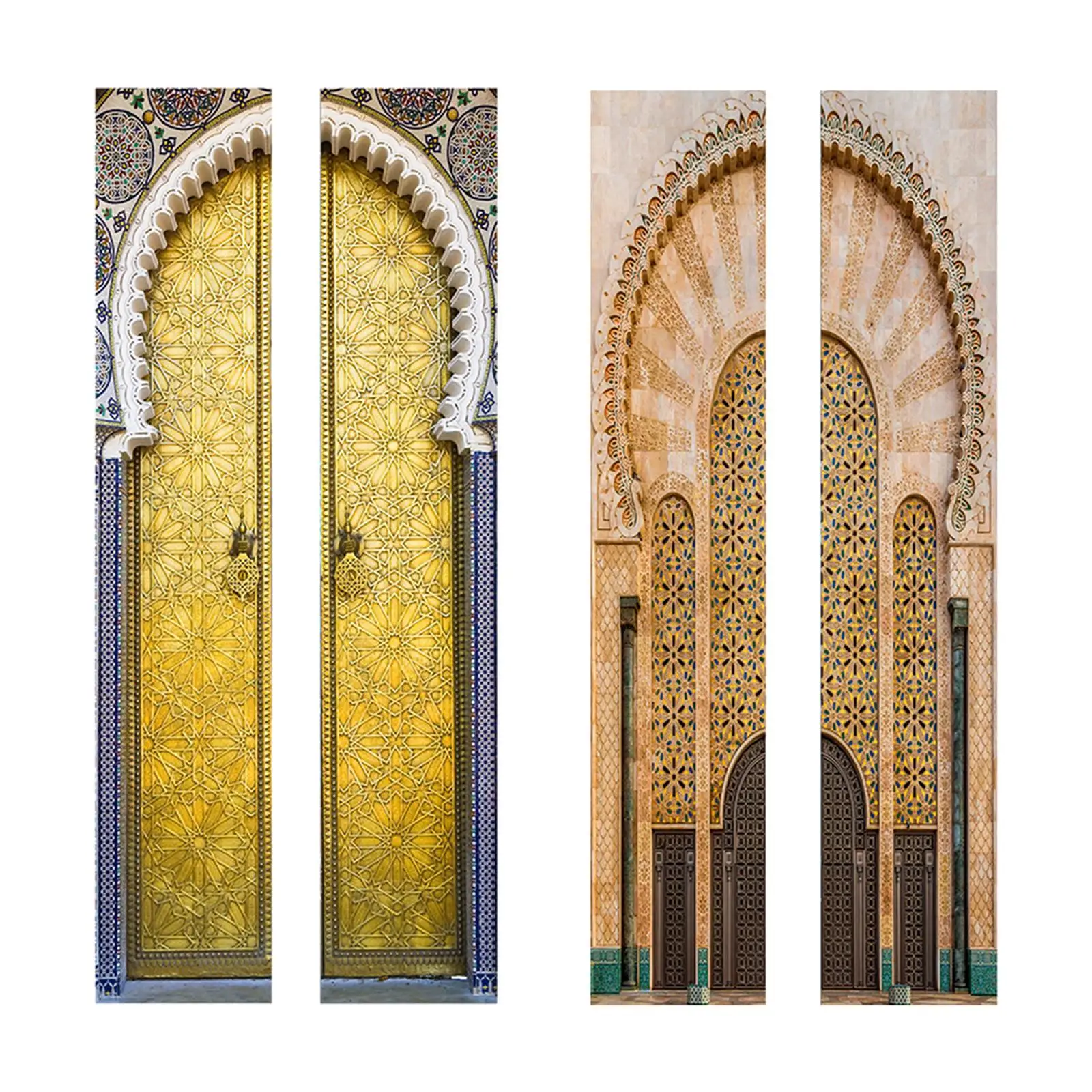 

Мусульманская наклейка на дверь, стикер, домашний декор, художественная роспись, гостиная, виниловые обои, настенные Стикеры, крыльцо