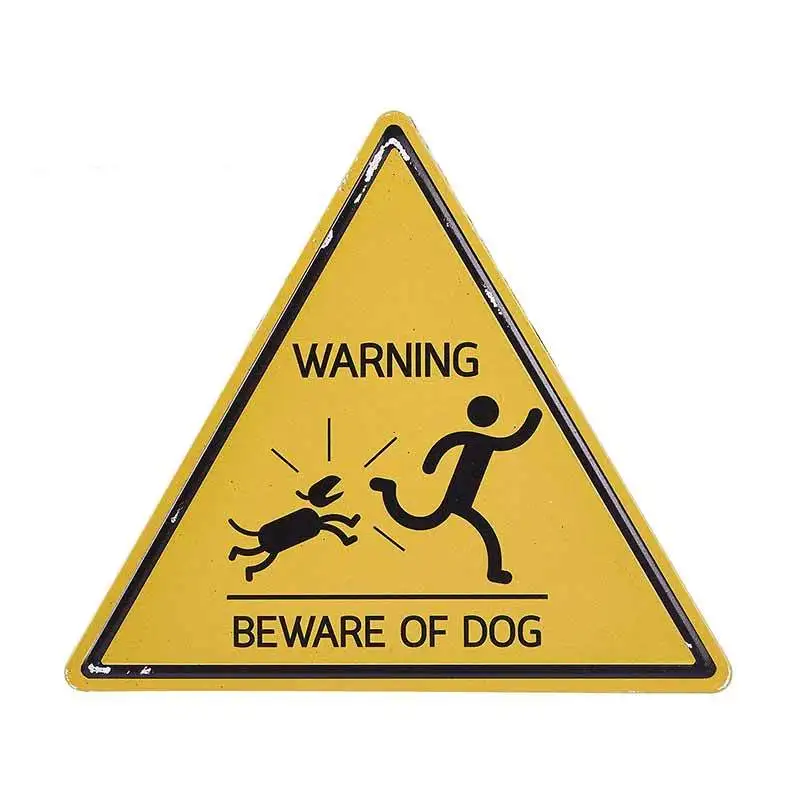 

Home Beware of Dog Sign Funny Dog Signs Funny Warning Car Stickers Door Fence Window Decoration 13cm X 11.4cm