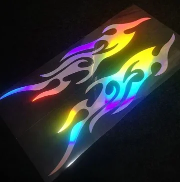 

Светоотражающие наклейки с пламенем для мотоцикла, самоклеящиеся крутые огненные полосы, модифицированные наклейки, декор для тела, Voiture Supplies 차량용 대형스티커