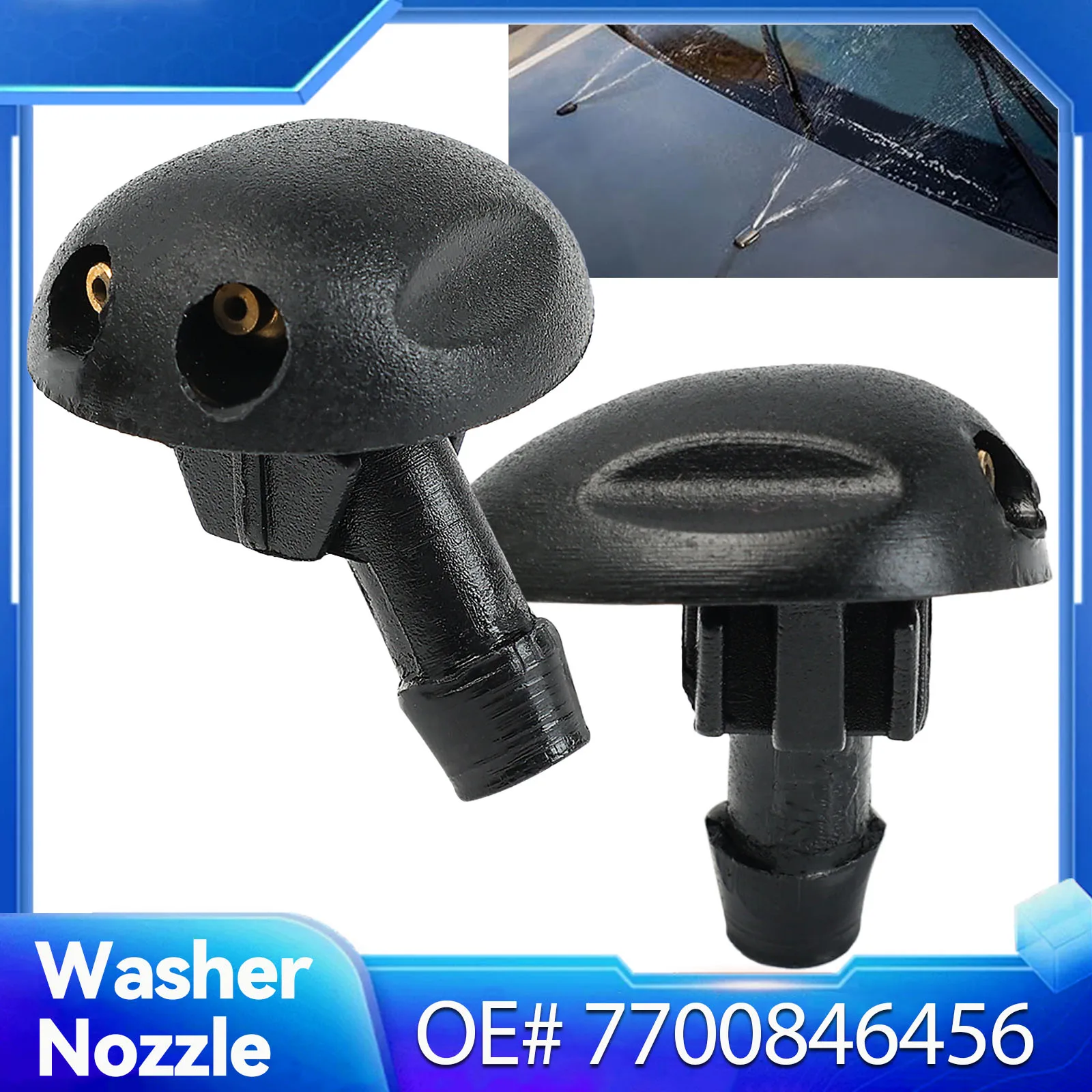 

Erick's стеклоочиститель 2 шт. Омыватель лобового стекла Форсунка для Renault Dacia Megane Scenic MK1 Duster Sandero Logan 7700846456