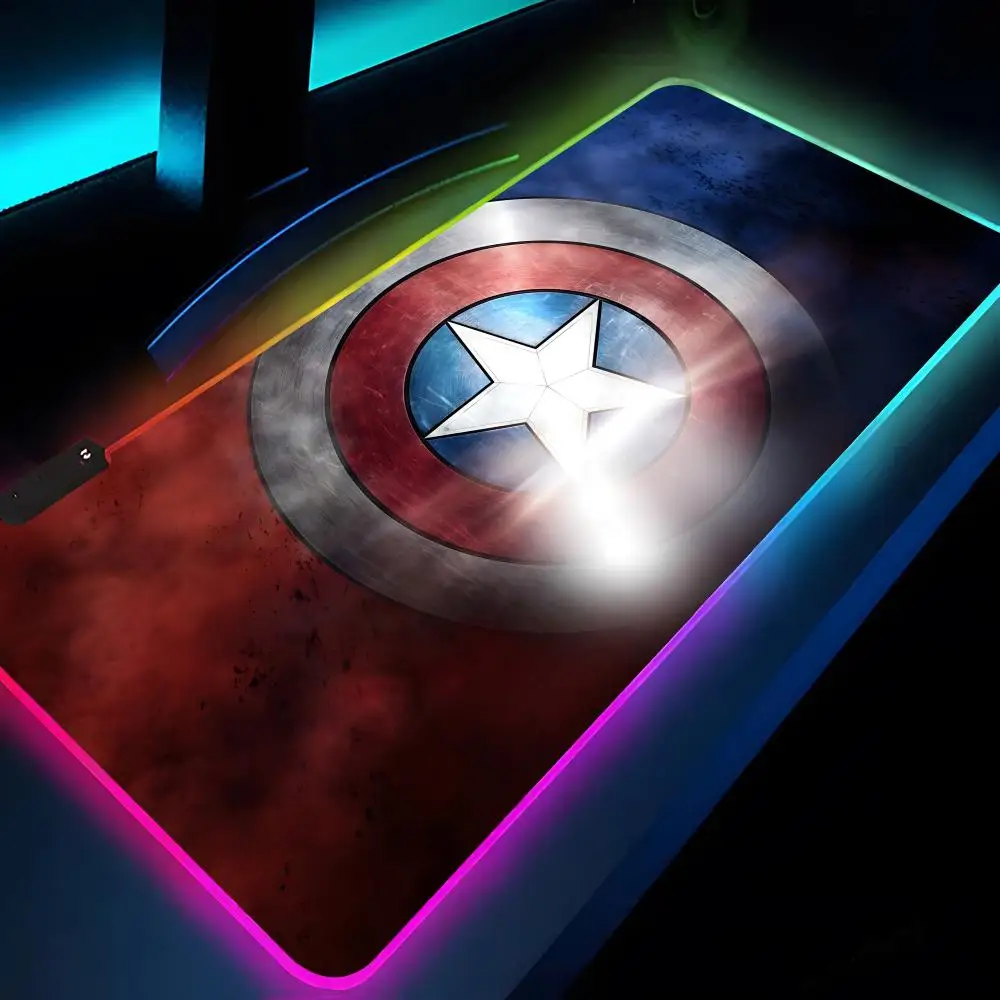 Коврик для мыши C-капитанов A-American коврик с подсветкой игровой Настольный