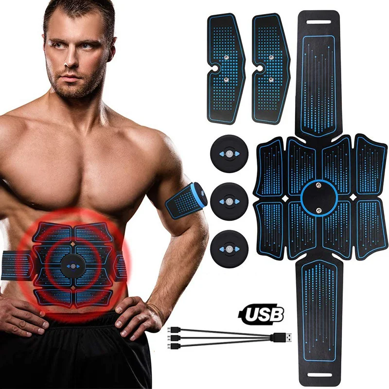 

EMS Abdominal Muscle Stimulator Toner Trainer Electric Massage Abs Fitness Weight loss Body Slimming Home Gym Equiment