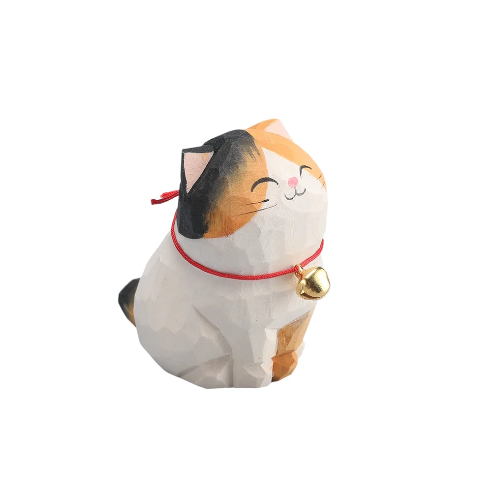 

Резная деревянная статуэтка кошки