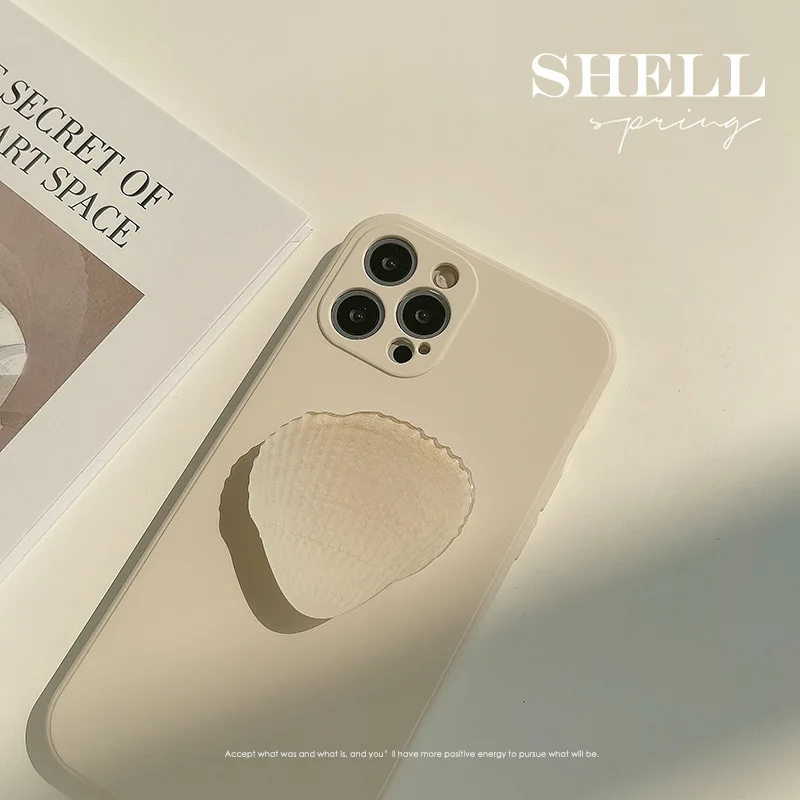 

Ins Shell Stand Phone Case for Iphone 11 13 13Pro 12 Pro Max X XR XS Max SE2020 7 8 Plus Case Back Cover