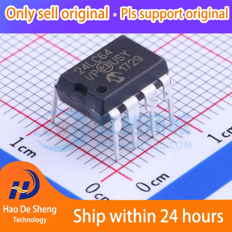 

10PCS/LOT 24LC64-I/P 24LC64I PIC24LC64-I/P DIP-8 New Original In Stock