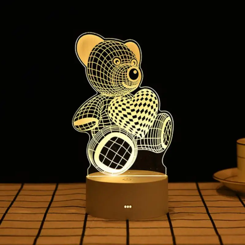 Акриловый светодиодный ночник с USB 3D лампа неоновая вывеска рождественские