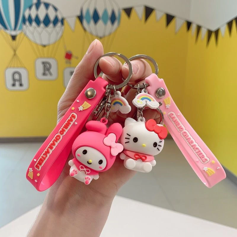 

Аниме Sanrio Kawaii Hello Kitty kuromicвлюбиoll моя мелодия пара сумок брелок Подвеска игрушка милый мультяшный Ключ Пряжка маленький Gi