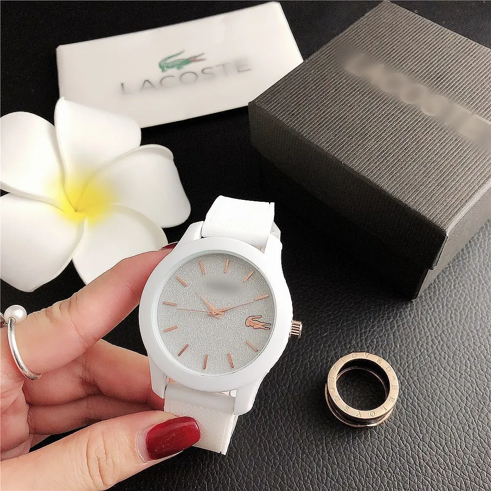 European and American tide brand fashion simple women's watch silicone strap casual men's watch college style personality with q