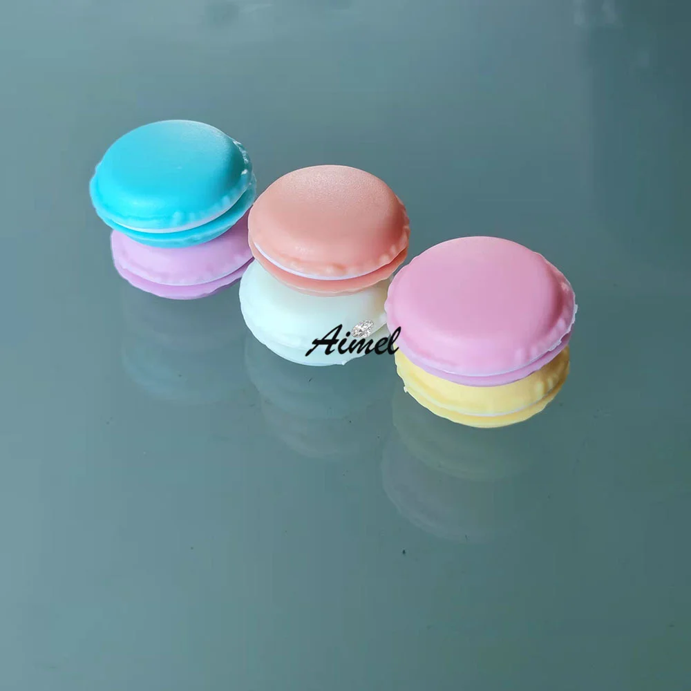 

3Pcs/Set Makeup Organizer Mini Candy Color Macarons Travel Jewelry Storage Box Cute Earring Ring Necklace Package Gift Box Case