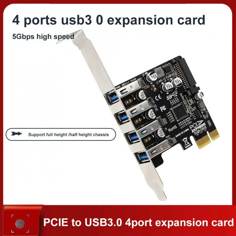 

Плата расширения USB 3,0, 4 порта, PCI-E PCI Express USB 3,0, адаптер, конвертер для PCIE X1 X4 X8 X16 для Windows 7/8/8.1/10/XP