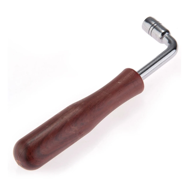 

Stainless Steel L Shaped Piano Tuning Spanner Piano Tuning Hammer Wooden Wrench Mute Tuner Tool for Lyre Harp Guzheng