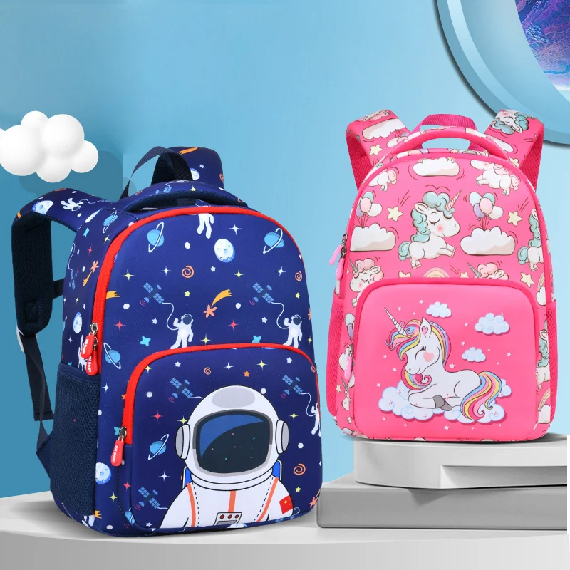 

Kindergarten Children Spaceman School Bags for Boys Girl 3D Cartoon Astronaut Backpacks 3-6 Years Toddle Kids Unicorn Schoolbag