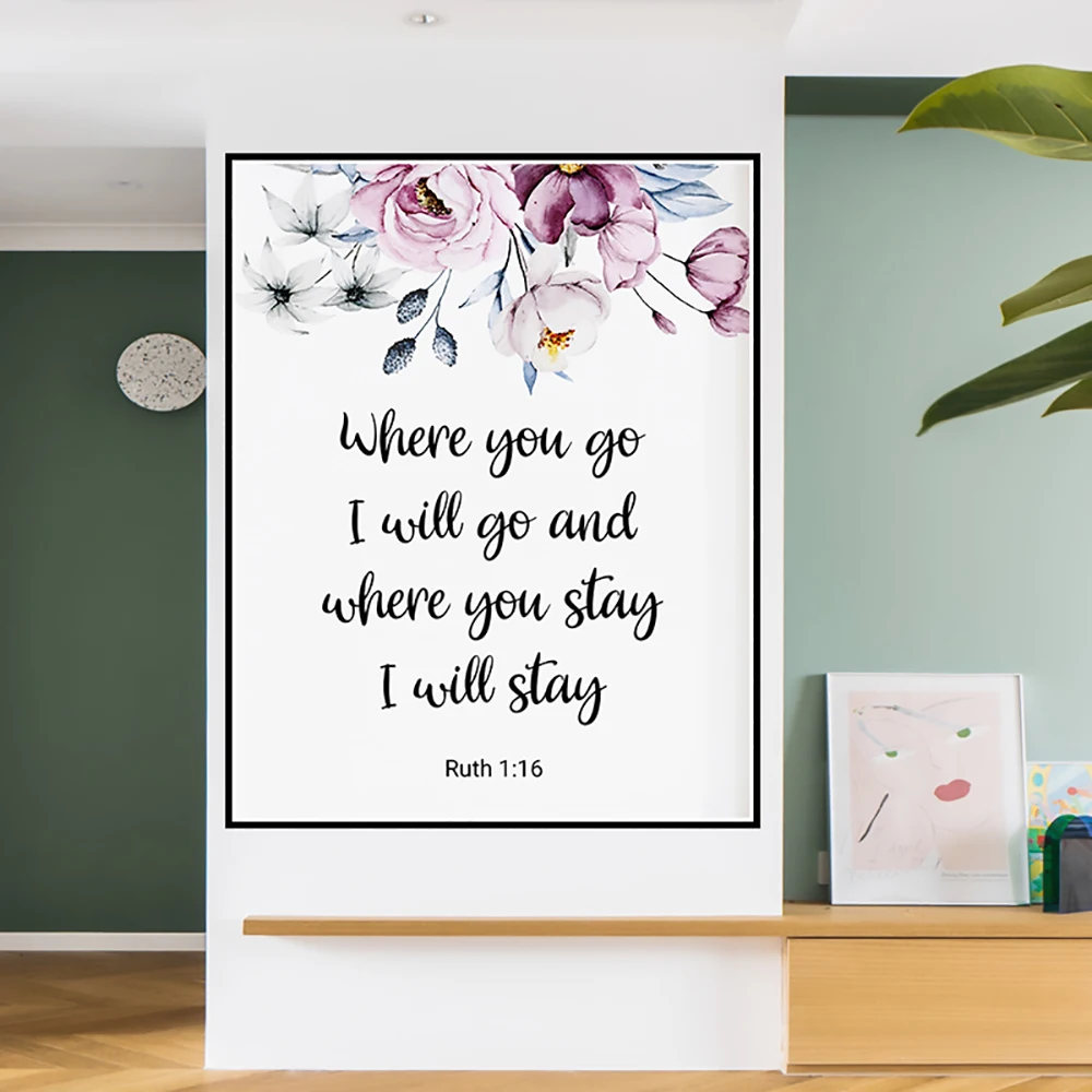 

Where You Go I Will Go Letter Wall Art Posters And Prints Picture Canvas Painting Decoration Home Decor for Bedroom or Living