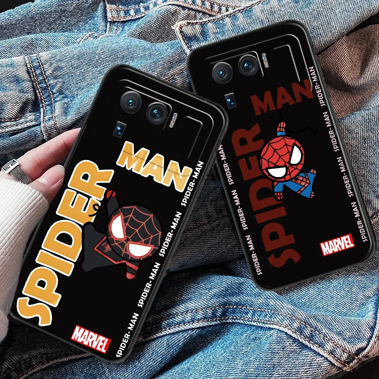 

Marvel Spider Man Q Is Cute For Xiaomi 11 Lite Ultra Pro Phone Case Black Xiaomi Cases Mobile Protective Case Back Case Coque