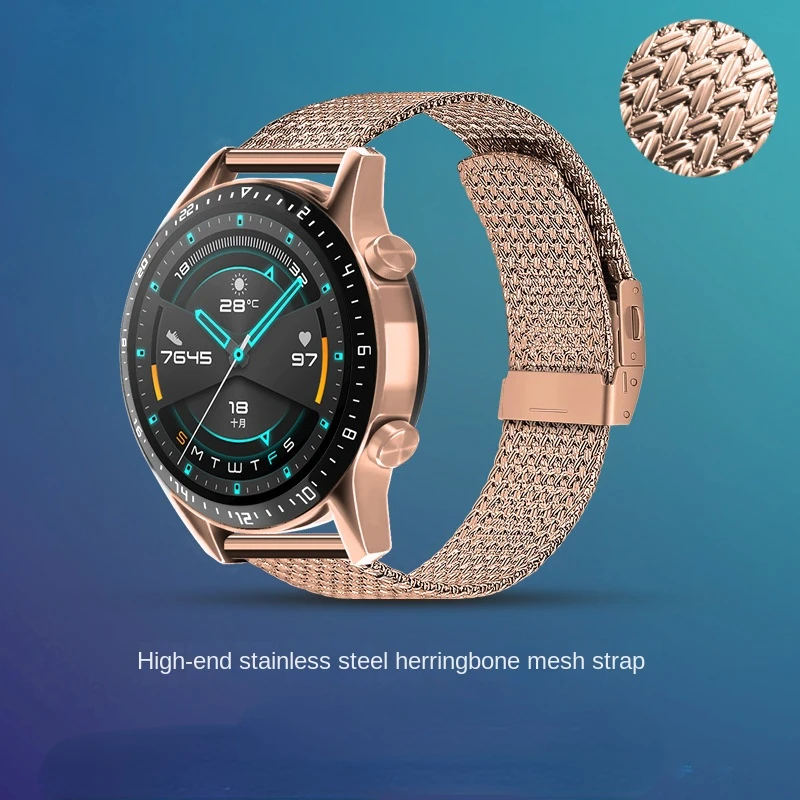 

Подходит для смарт-часов Huawei GT2Pro Watch 3, стальной ремешок Glory GS, быстрая регулировка, Миланский ремешок Renzi