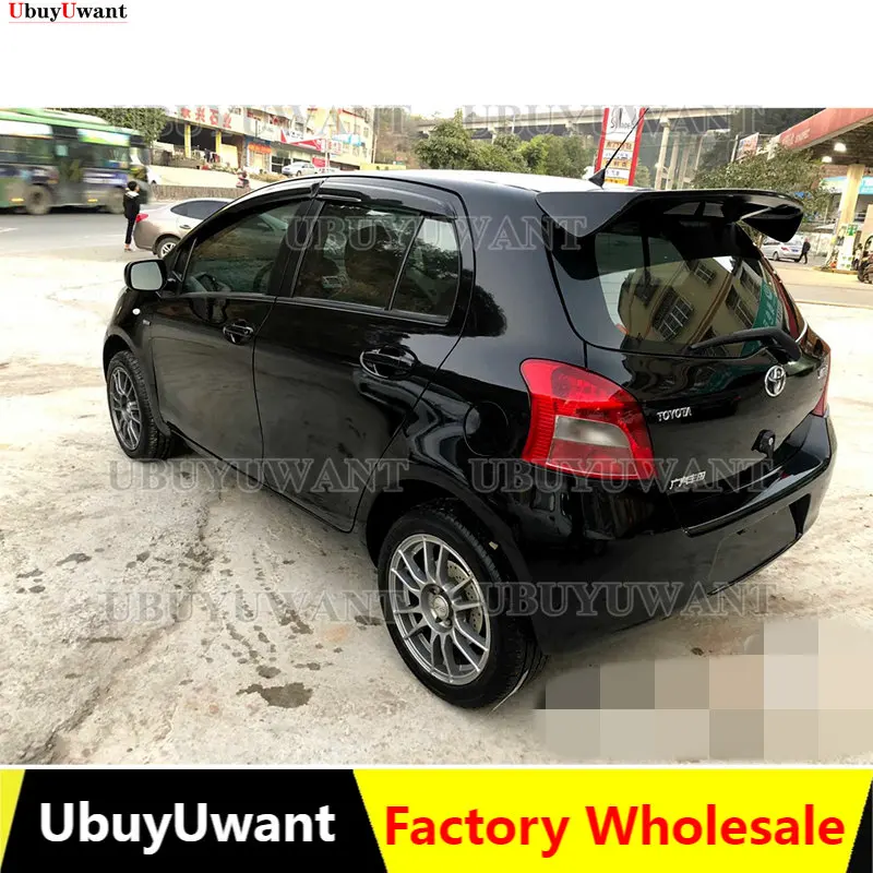 

For Toyota Yaris 2008 2009 2010 2011 2012 2013 ABS Plastic Unpainted Primer Color Rear Trunk Lip Wing Roof Spoiler Car Styling