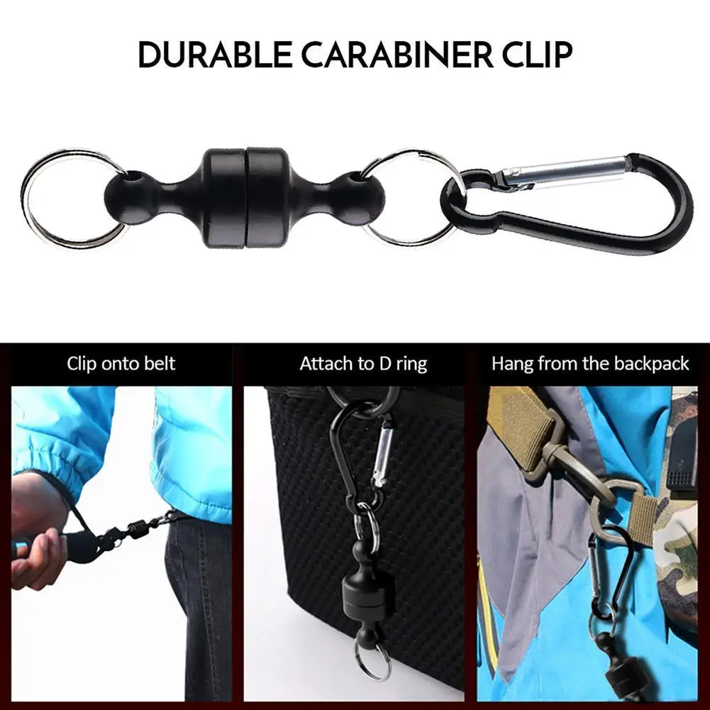 

Fishing Magnetic Buckle With Keychain Carabiner Anti-falling Outdoor Fishing Clip Fishing Gear Accessories Dropship