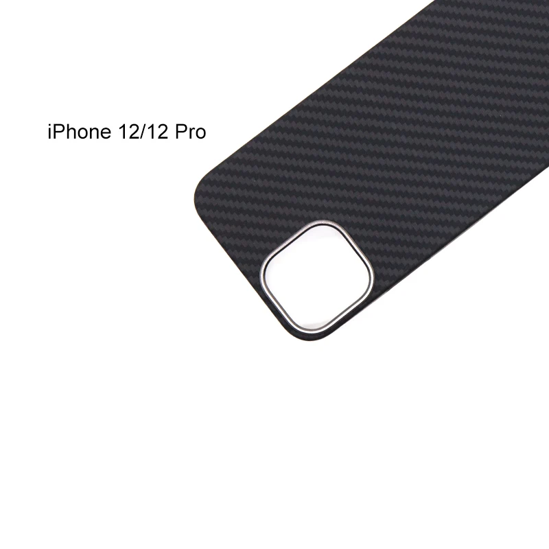 

Чехол для Телефона iPhone 12 pro из углеродного волокна с кольцом для объектива Черный матовый без отпечатков пальцев отличный Премиум чехол для ...