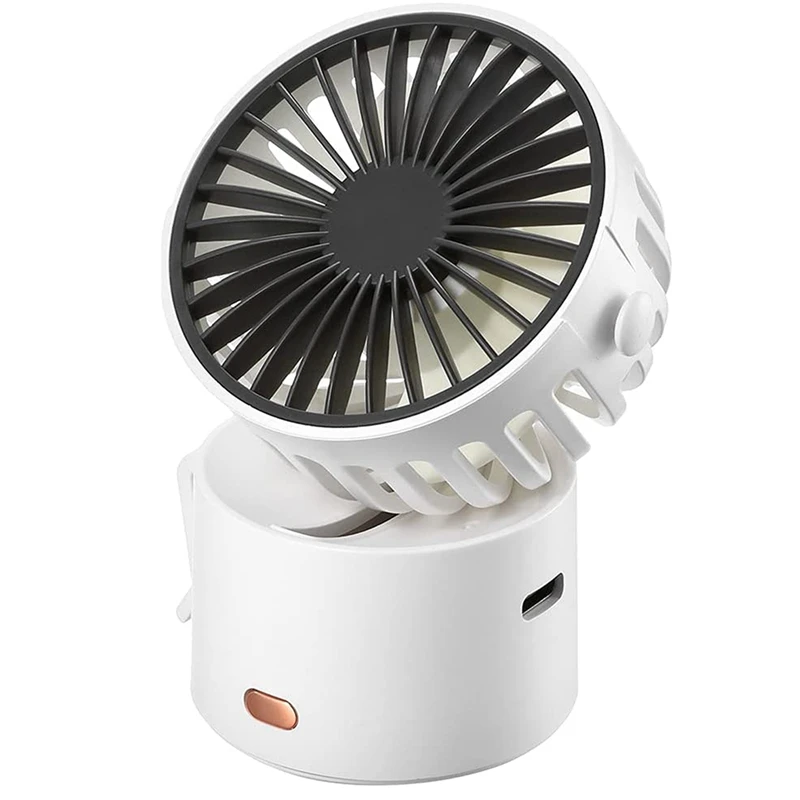 

Портативный мини-вентилятор, Персональный вентилятор, ручной настольный вентилятор с перезаряжаемым от USB аккумулятором и шейкой, для улиц...