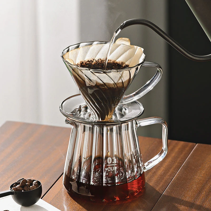 Наборы кофейных горшков с ручным тиснением современный домашний фильтр для кофе