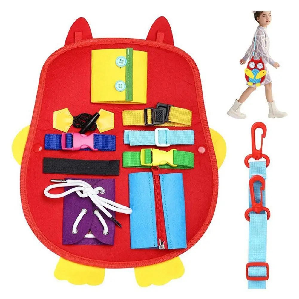 

Felt Busy Board Early Education Board Children's Cartoon Intelligence Learning Dressing Education Board Baby Action Training