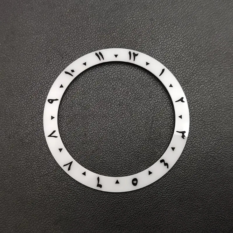 38mm Bezel Matte High Quality Ceramic GMT Insert Ring Inner Diameter 30.5mm Suitable For 40mm Men's Watch Sending Stickers