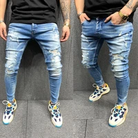 mens jeans holes stretch jeans tight jeans new designer jeans streetwear men denim pants ripped jeans for men