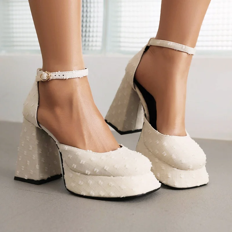 pop print microfiber beach sandals super high heels platform sandals summer shoes woman pumps female party wedding dance shoes