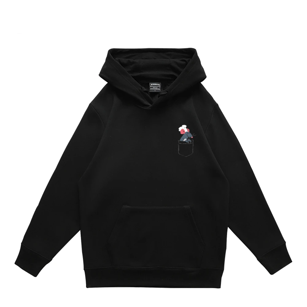 

Little Chef In A Pocket Graphic Hoodie Sweatshirts Men Women Kawaii Patterned Pullover Comfortable Cotton Fleece Hoodies Tops