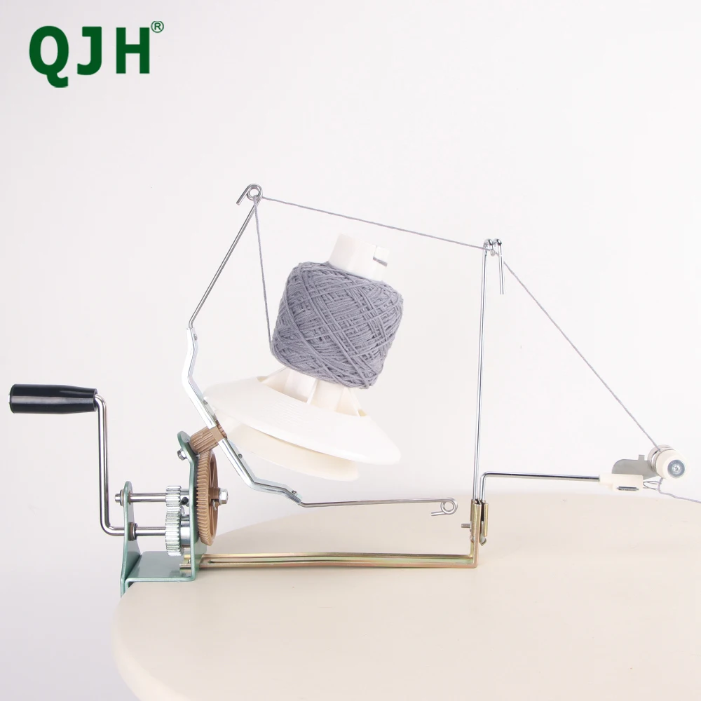 

QJH Needlecraft Large Jumbo Metal Yarn Ball Winding Machine For Yarn/Wool/String/Fiber Ball Winder Hand Operated DIY Sewing Tool