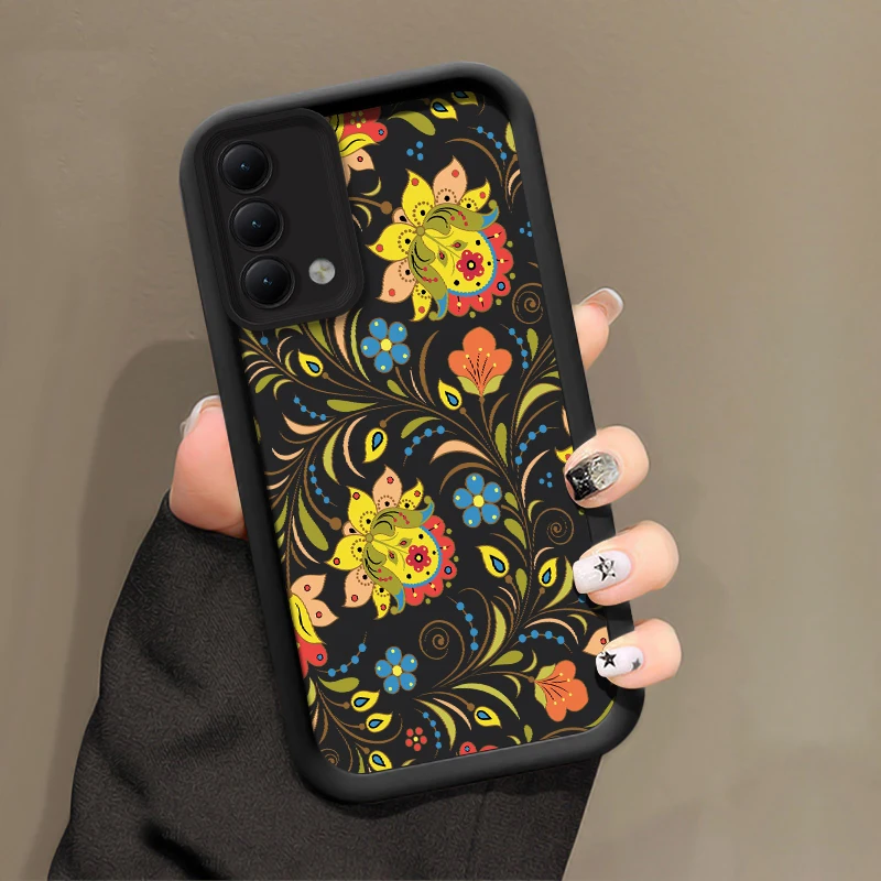 Фото Противоударный матовый чехол для телефона Infinix Camon 50 40 Pro Spark 40C 30 Pro 6 Go 1 2024 Pova 9 7 Ultra 6 Neo с цветочным принтом №4