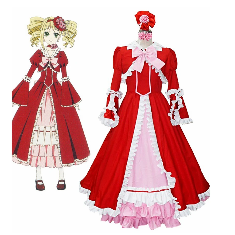 

Unisex Anime Cos Elizabeth Ethel Cordelia Midford Lizzy Cosplay Costumes Outfit Halloween Christmas Uniform Custom Size