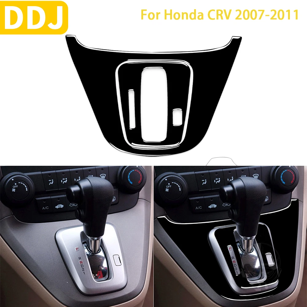

For Honda CRV 2007-2011 Accessories Car Plastic Black Interior Automatic Gear Shifting Panel Trim Sticker Decoration