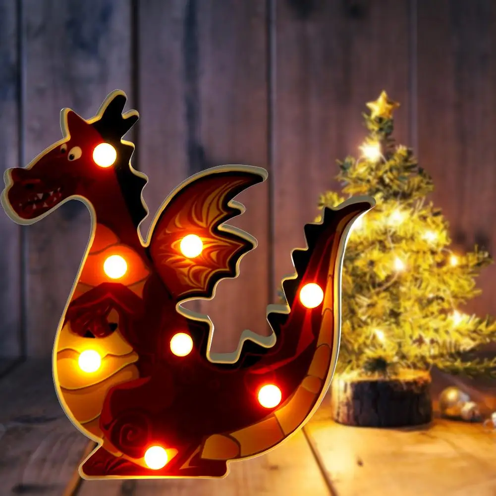 

Светодиодная Ночная лампа в форме динозавра, питание от аккумулятора, для детей, подарок для дома, спальни, светильник льная производительн...