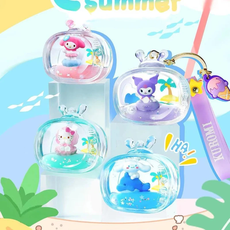 

Kawaii Genuine Sanrio Cinnamoroll Melody Into Oil Floating Keychain Pendant Bag Pendant Doll Toys Hobbies Holiday Gifts