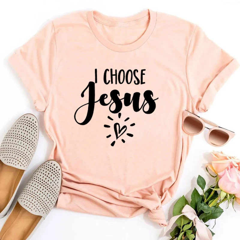 

I Choose Jesus Shirt Christian Clothing Women Jesus Shirts Christian Tshirt Woman Religious Shirts Religious Gift Jesus