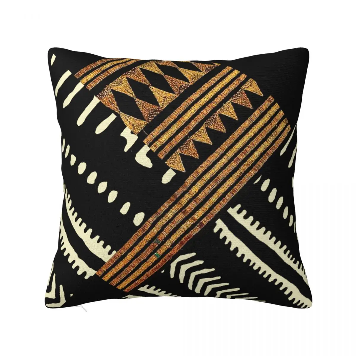 

Afrocentric Mud Cloth Pillowcase Soft Polyester Cushion Cover Decor African Pillow Case Cover Home Zippered 18"