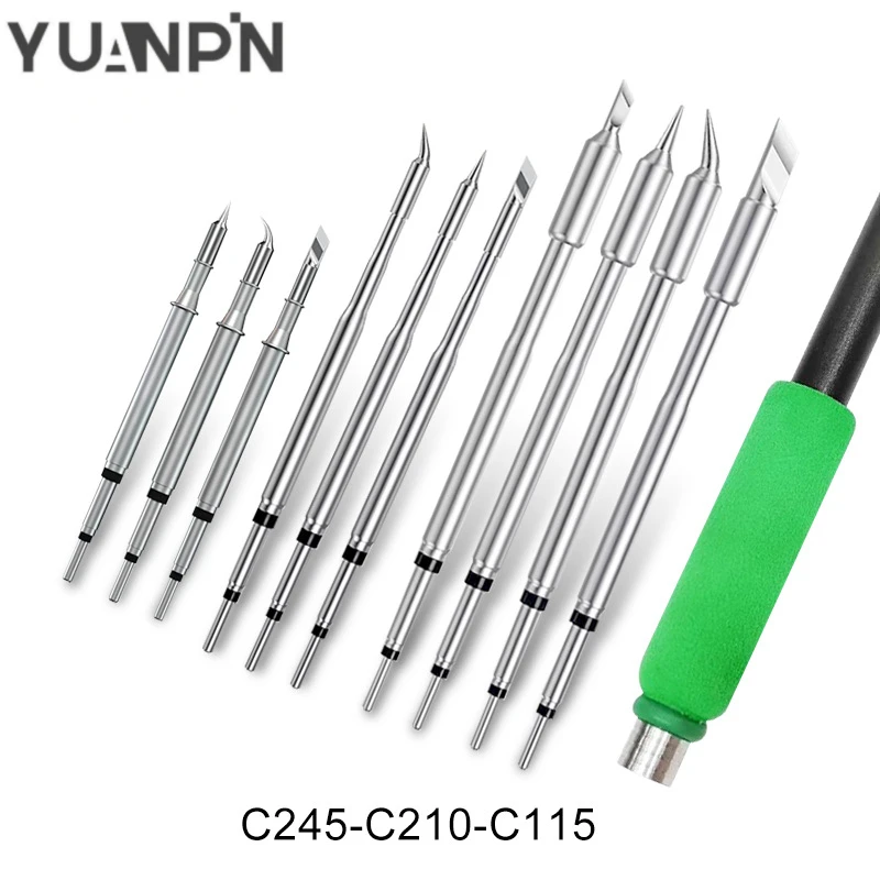 Фото Жала для паяльника Yuanpin C210 C245 C115-I IS KU, совместимые с JBC Sugon Aifen Aixun, паяльная станция, ручка, паяльник №1