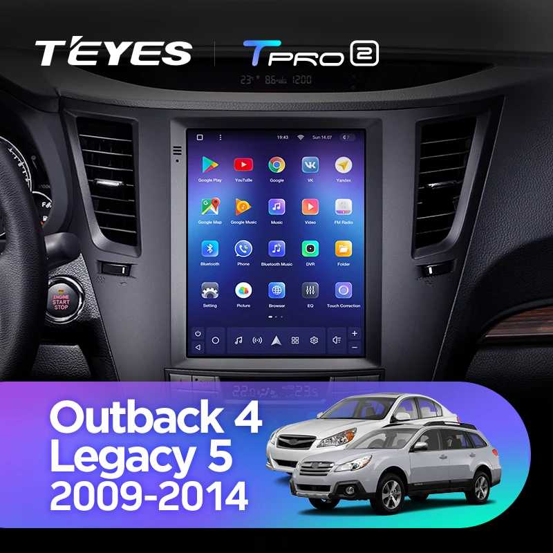 TEYES TPRO 2 For Subaru Outback 4 BR Legacy 5 2009 - 2014 Left hand drive Tesla style screen Car Radio Multimedia Video Player Navigation GPS Android