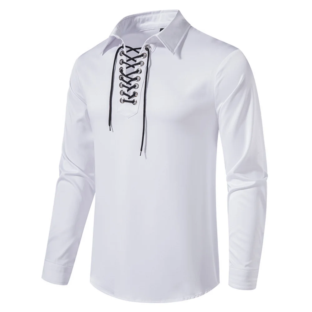 

JRJZ 2023 New Men's Fashion Trend Casual Color Lapel Short-Sleeved T Shirt For Men Blouses Camisas Para Hombre Men Clothing