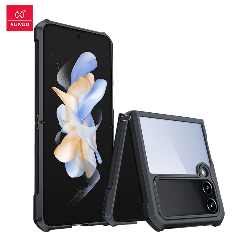 

Xundd Protective Case For Samsung Z Flip 4 Case,Airbag Bumper Shockproof Shell,Soft PC&TPU Back Cover For Samsung Z Flip 4 Case