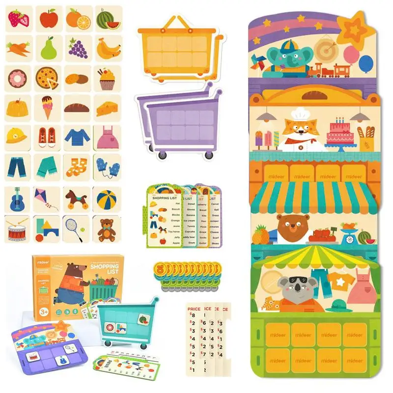 

Shopping List Game Funny Board Games For Kids Purchase Matching Game For Your Children To Learn Words Colors And More