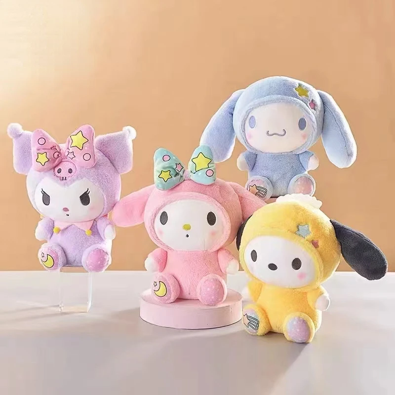 

Новинка 2022, мультяшная кукла аниме Sanrio Cinnamoroll Mymelody Kuromi, плюшевая игрушка, подарки на день рождения для девочек, детские праздничные подарки