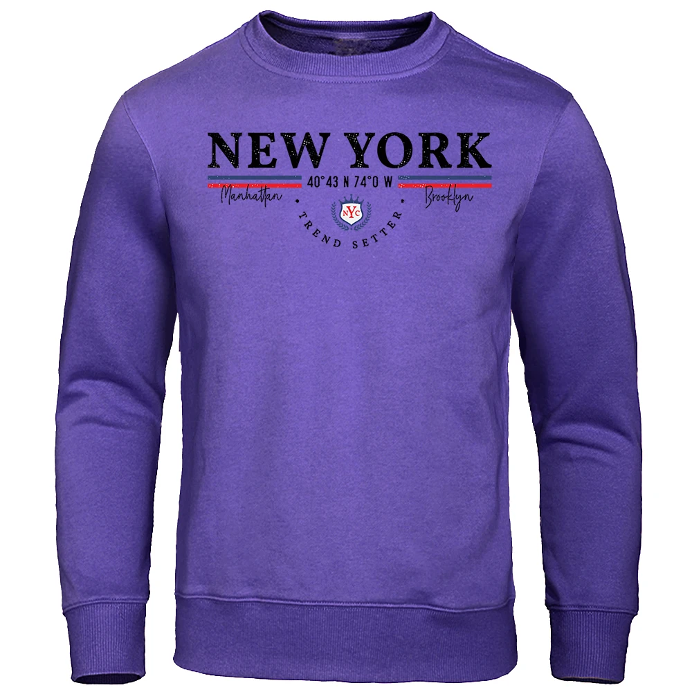 

New York Manhattan Brooklyn Trend Setter Hoodies Men'S Fashion Hoody Sweatshirt Warm Hip Hop Tops Personality Warm Hoodie Mens