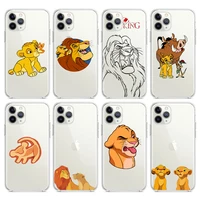 disney lion king for apple iphone 13 12 11 mini 8 7 6s 6 xs xr x 5 5s se 2020 pro max plus transparent phone cover funda case