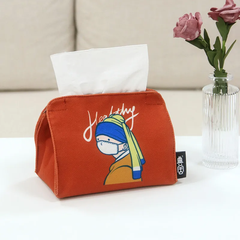 Симпатичная тканевая Эстетическая коробка для салфеток фотодержатель