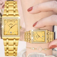 relogio feminino wwoor 2022 wrist watches ladies diamond watch top luxury fashion gold square stainless steel small women watch