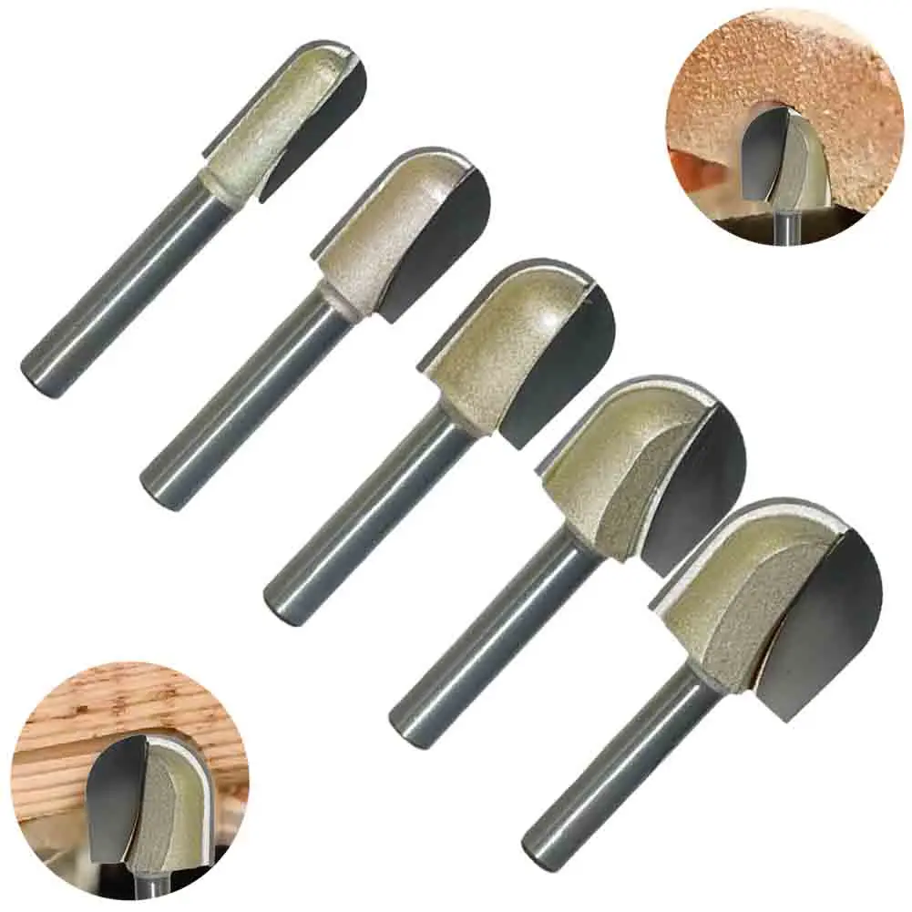 

Tungsten Carbide Router Bit for Handmade Drawers and Woodworking with Double Arc Round Bottom and Solid Hardened Steel Body