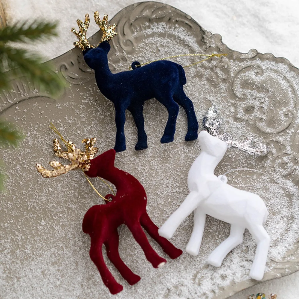 

Glittering Simulation Reindeer 2024 DIY Animal Xmas Elk Decorations PVC Party Craft Holiday