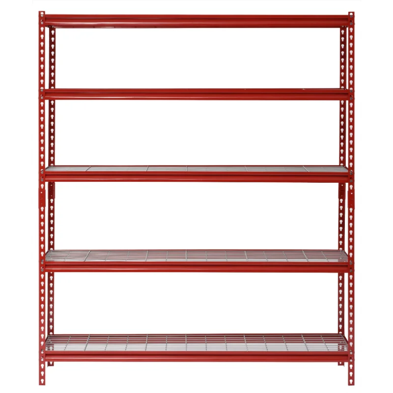 

Muscle Rack Red 60"W x 24"D x 72"H 5-Shelf Steel Shelf Unit wall shelf Storage Holders & Racks